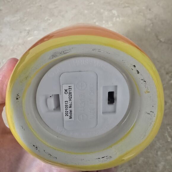 Mr. Halloween Ceramic Candy Corn With Faces Mr. Christmas Light Up Candy Corn - Picture 8 of 15